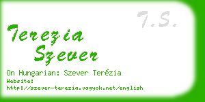 terezia szever business card